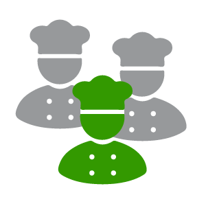 Icon of three chefs icon of three chefs